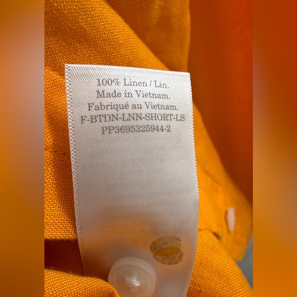 Everlane 100% Linen The Way-Short Shirt Marigold Cropped Boxy M - Picture 5 of 10